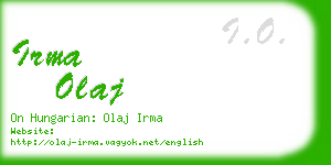 irma olaj business card